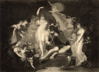 Scene from Act IV, Scene I of A Midsummer Night